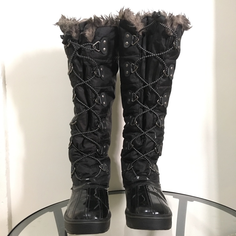 Vegan Aldo Black Snow Boots